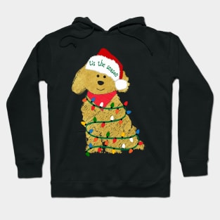 Cute Christmas Golden Doodle Puppy Hoodie